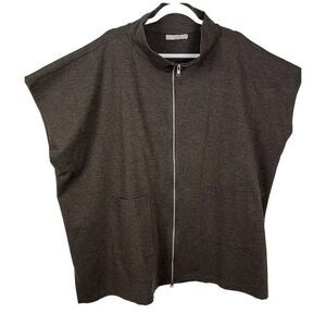 Bryn Walker Pip Poncho Fleece Zip Oversized‎ Porch Women’s Size S